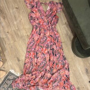 Floral Pink Maxi Dress